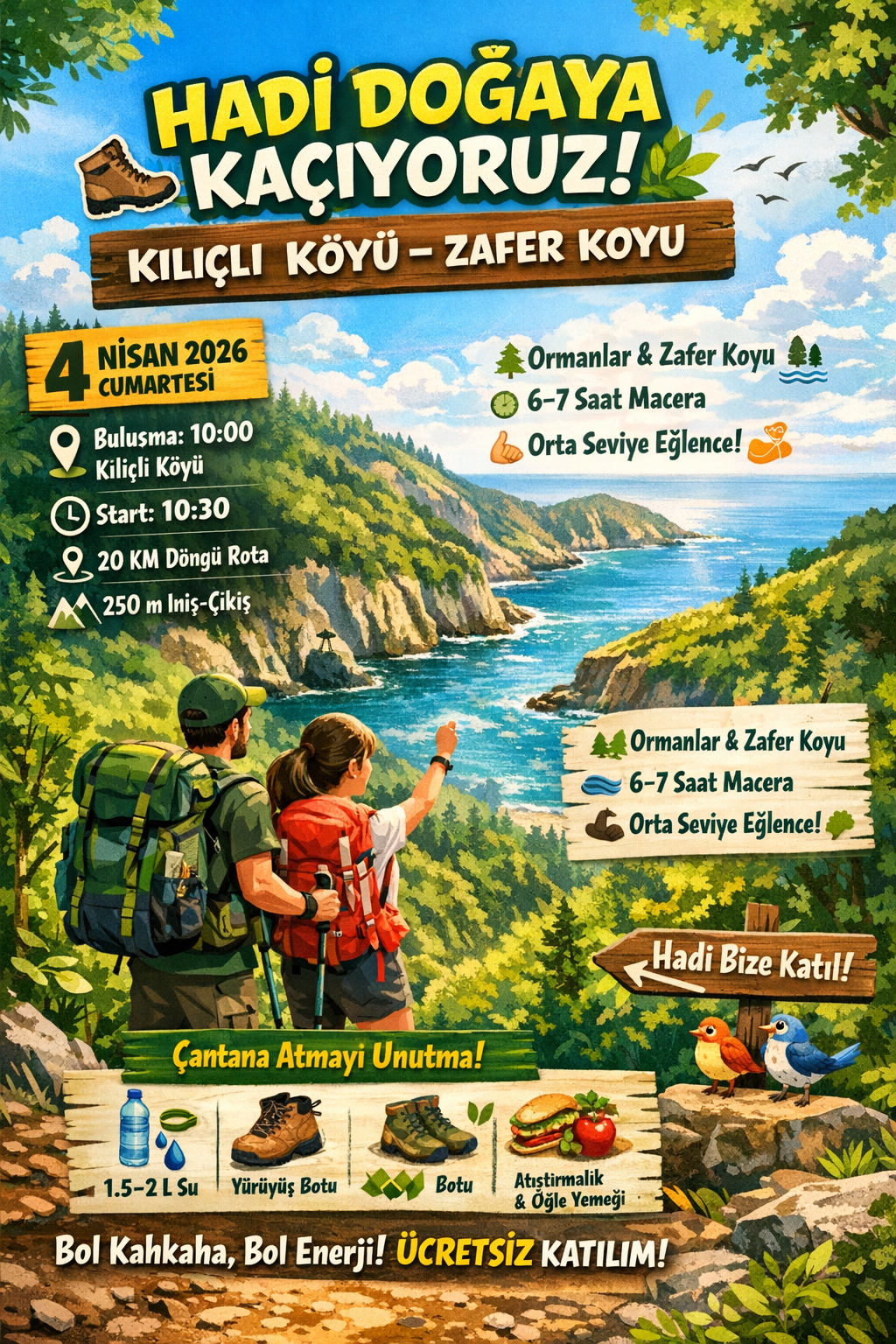 BEYKOZ KILIÇLI KÖYÜ-ZAFER KOYU  SPORTİF DOĞA YÜRÜYÜŞÜ 