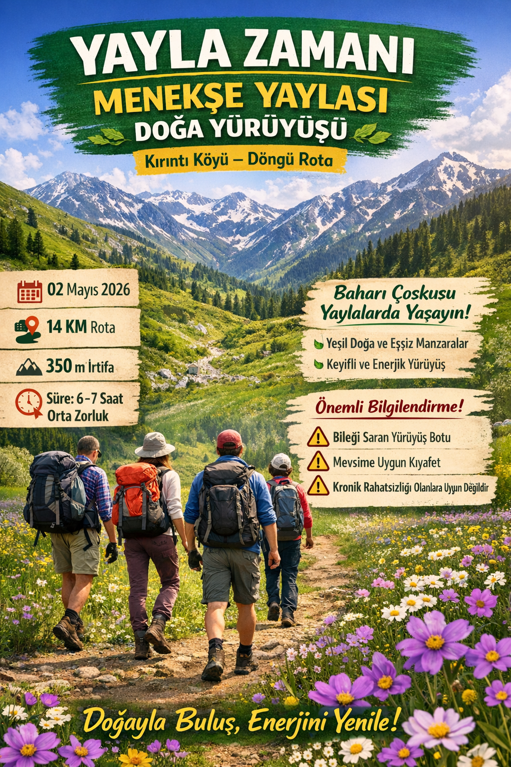 YAYLA ZAMANI MENEKŞE YAYLASI DOĞA YÜRÜYÜŞÜ