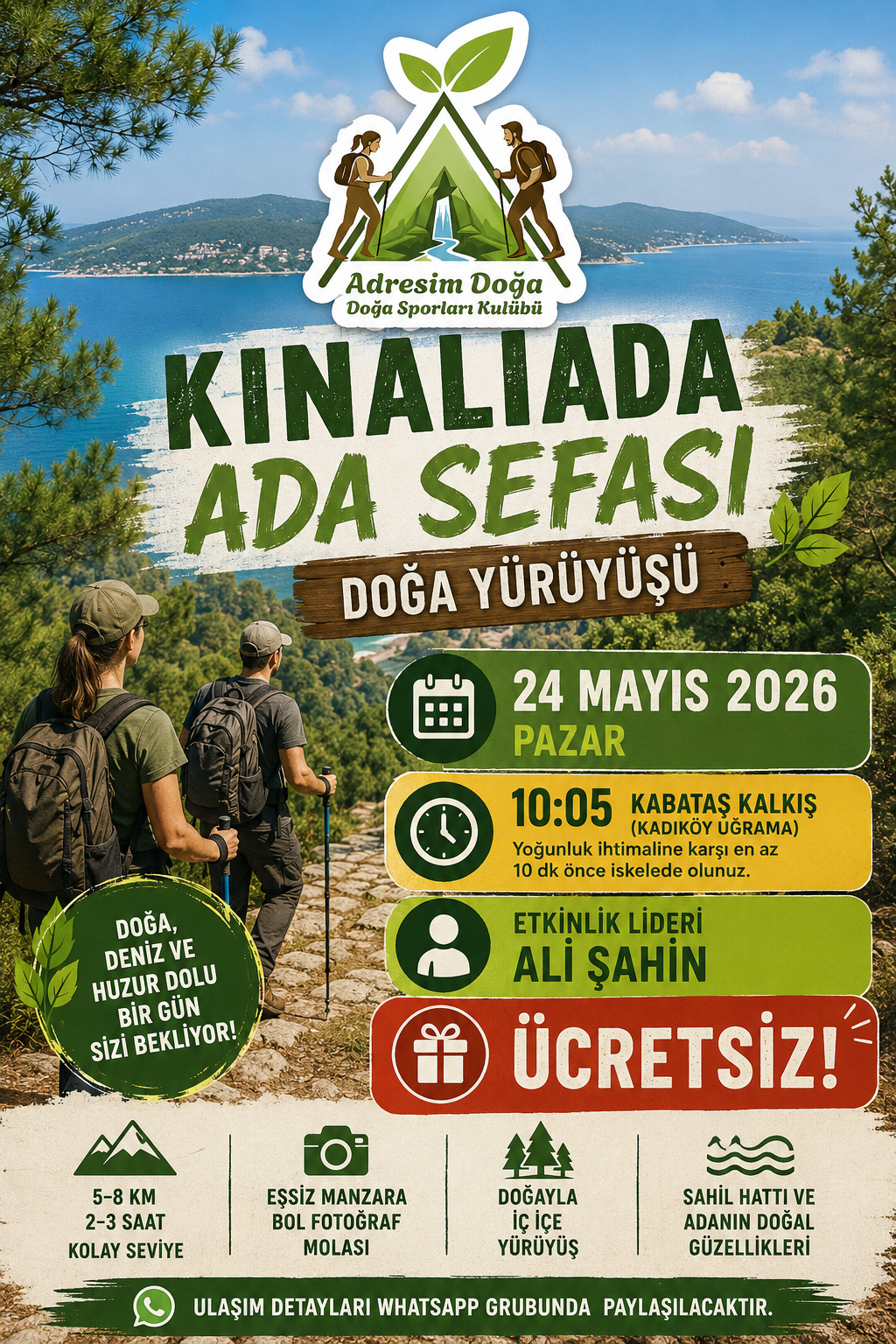 KINALIADA SPORTİF DOĞA YÜRÜYÜŞÜ