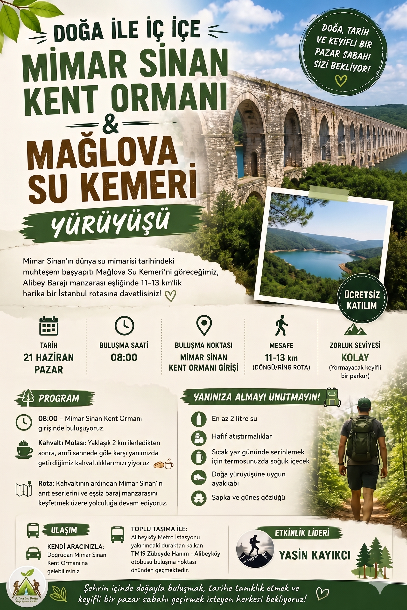 DOĞA İLE İÇ İÇE: MİMAR SİNAN KENT ORMANI & MAĞLOVA SU KEMERİ YÜRÜYÜŞÜ